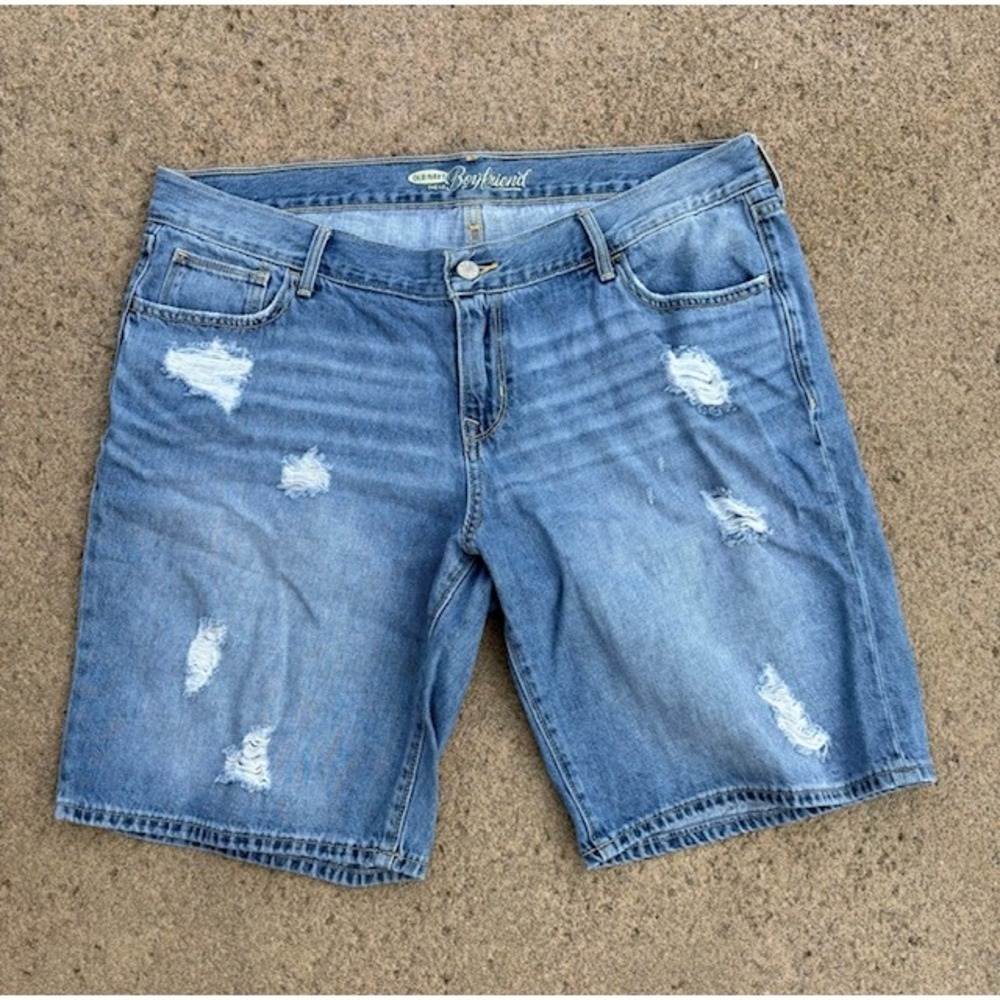 Old Navy Light Blue Distressed Jean Shorts